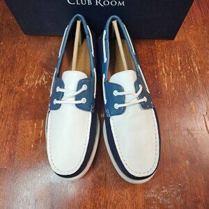 CLUB ROOM MENS BOAT SHOES M UM BLUE